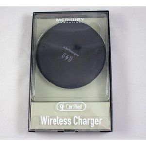 NEW Merkury Wireless Charger QI Certified Black Charging Pad iPhone Samsung